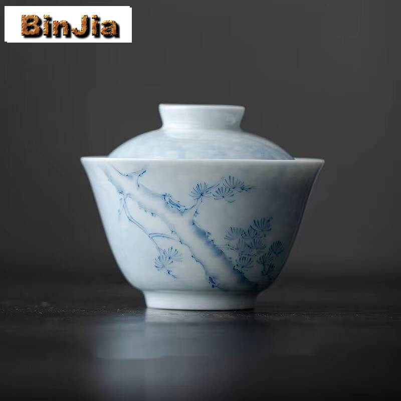 Vintage Items Collection - 100ml Handpainted Pine Cover Bowl Household
