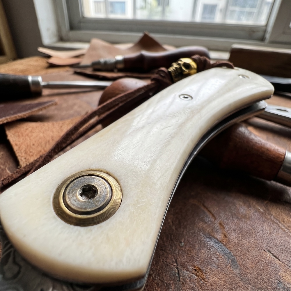 Vintage Damascu Steel Small Fo - đánh giá và giá Vintage Collectible Pocket Knives